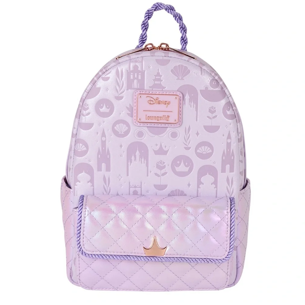Loungefly Disney Princess iridescent all over print  Backpack Hard Tag New!